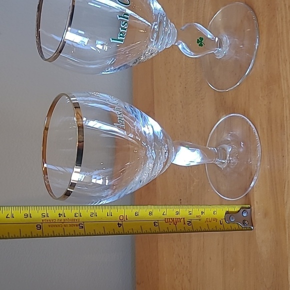 VINTAGE Gilt Specialty Irish Coffee Glasses With Shamrock Clover On The Stem - Picture 11 of 14